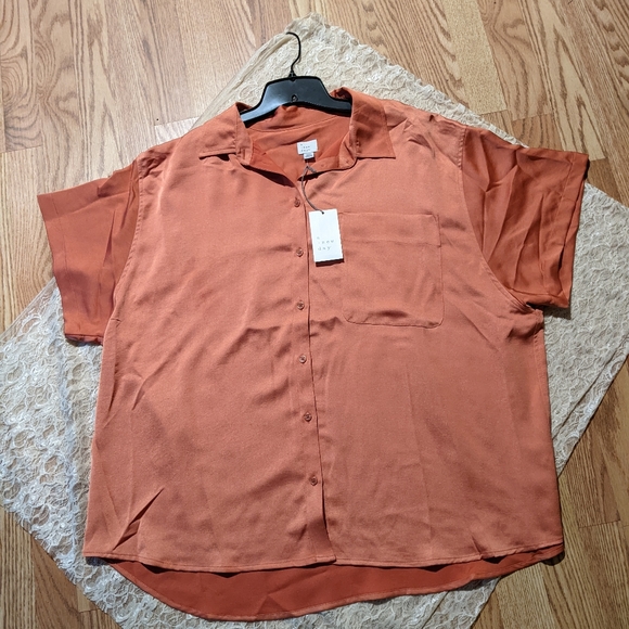 a new day Tops - A new day orange button down top XXL